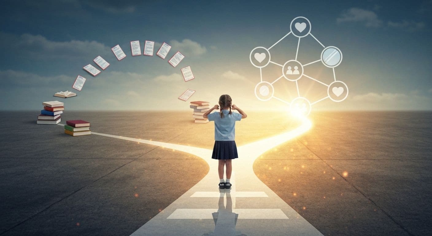 Parent and child engaged in self awareness education activities together