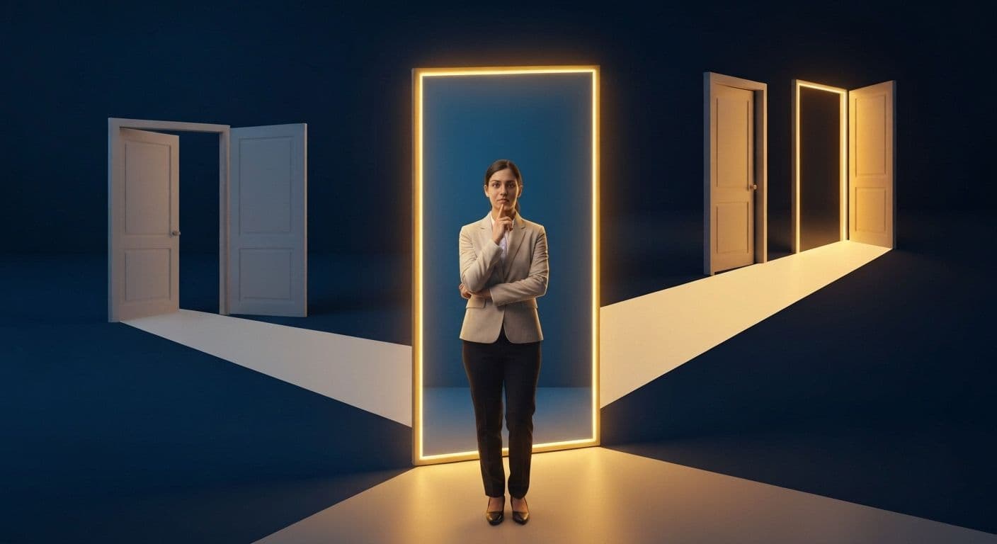 Person reflecting on choices demonstrating self awareness skills for better decision-making