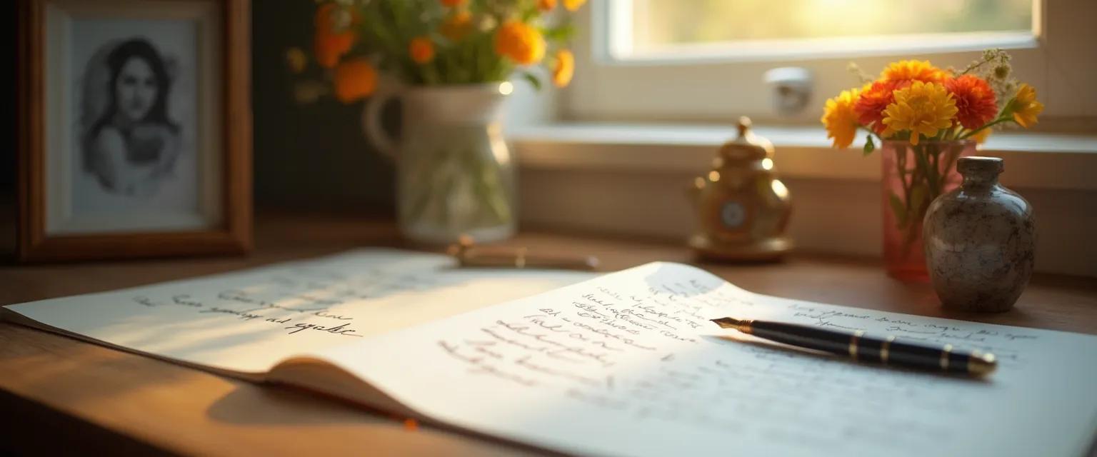 Handwritten thank you sympathy card messages with personal touches honoring a loved one