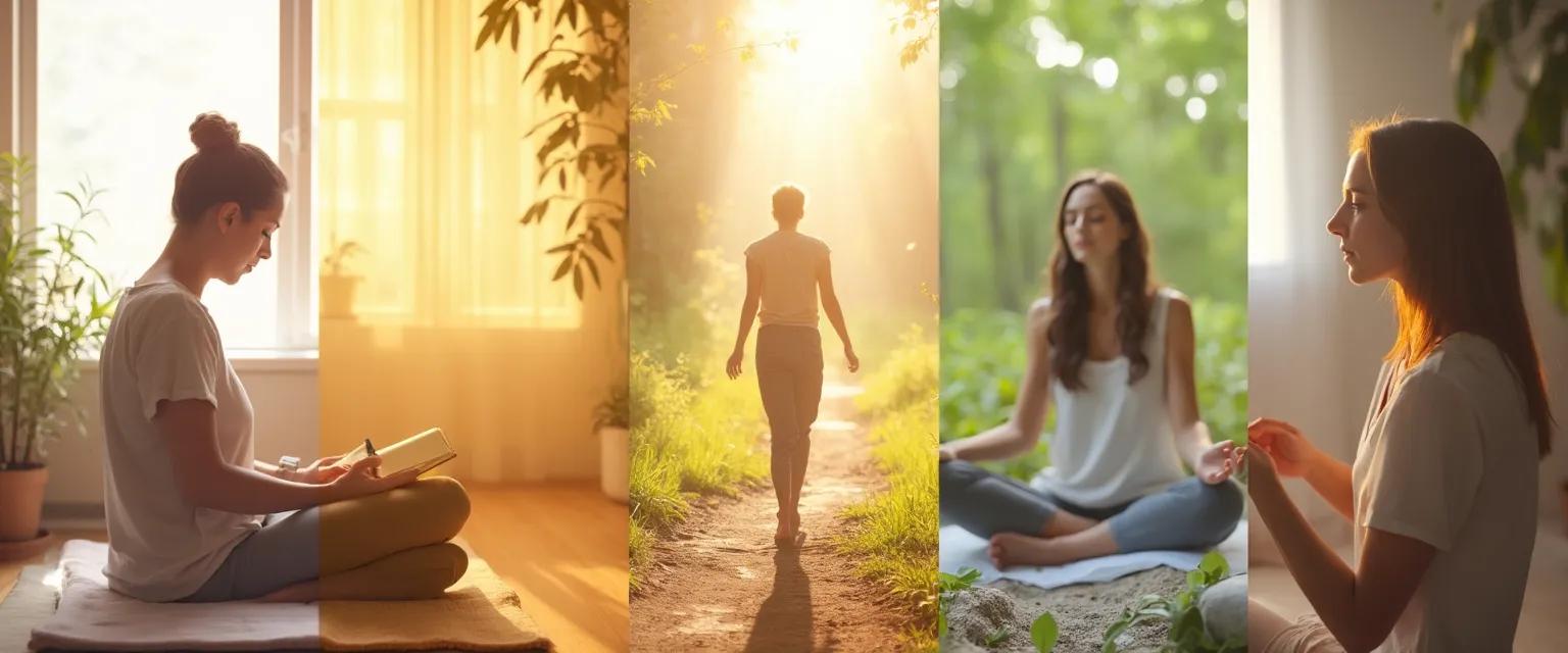 Woman experiencing the self healing mind through alternative techniques to meditation