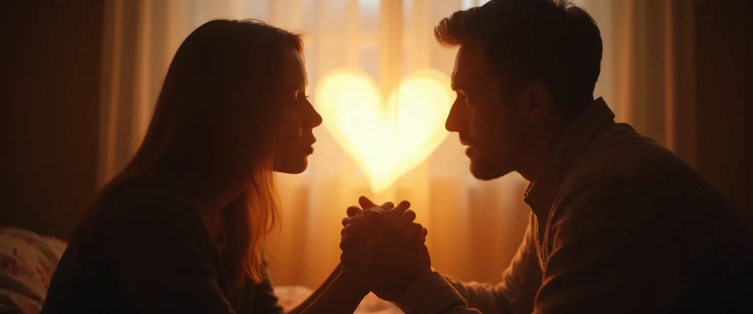 Person cultivating loving awareness during a difficult conversation with calm, open body language