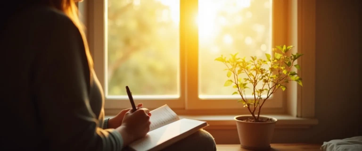 Person transforming feelings of being depressed over breakup into self-discovery and growth