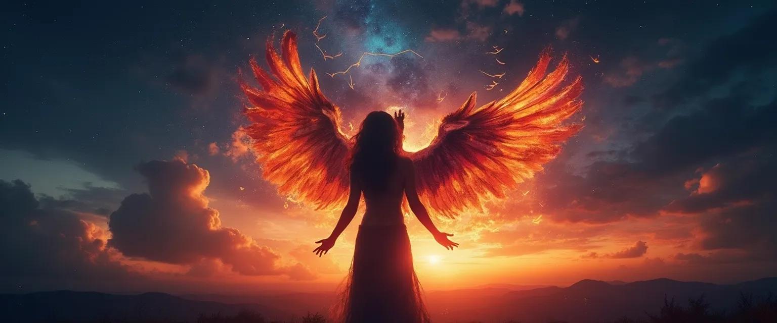 Scorpio woman after breakup performing transformation ritual with candles and crystals