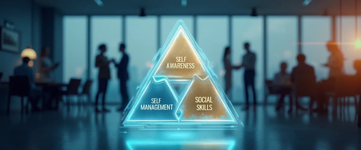 Triple EQ Framework diagram showing self-awareness, self-management, and social awareness