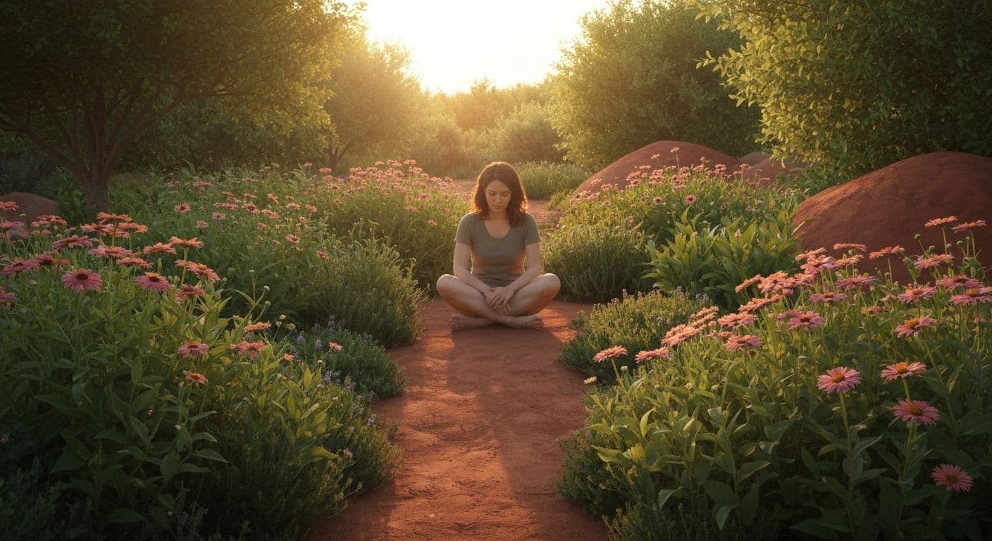 Peaceful scene representing Taurus after a breakup finding grounding and self-discovery through nature