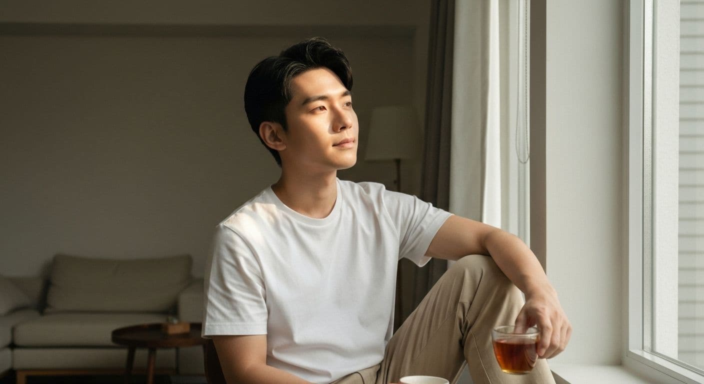 Person looking peaceful and confident after navigating a love is blind breakup with healthy coping strategies