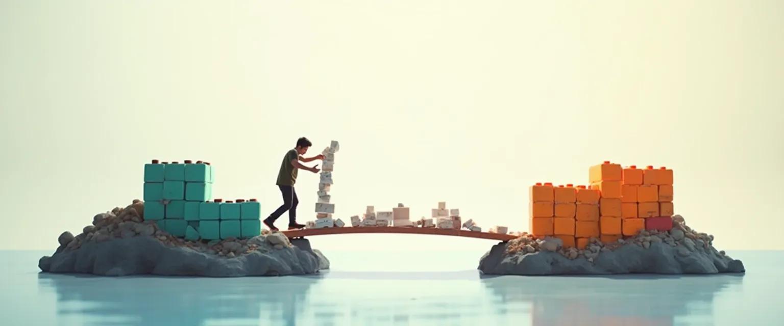 Visual diagram showing how habit stacking helps overcome procrastination by connecting existing routines to new productive behaviors