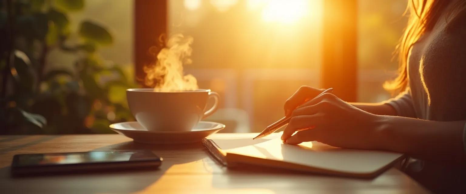 Person implementing micro-habits to overcome procrastination in morning routine establishment