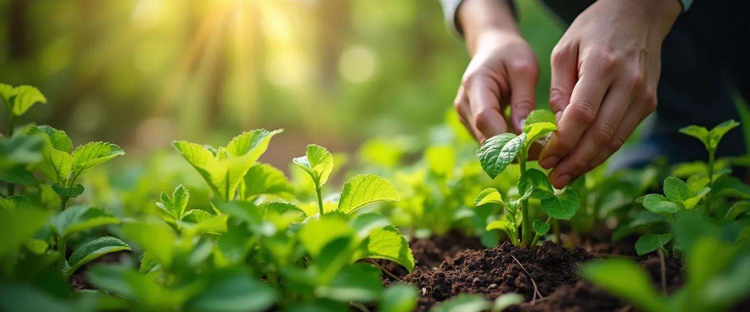 Person tending to a garden as a metaphor for mindset growth and mental cultivation