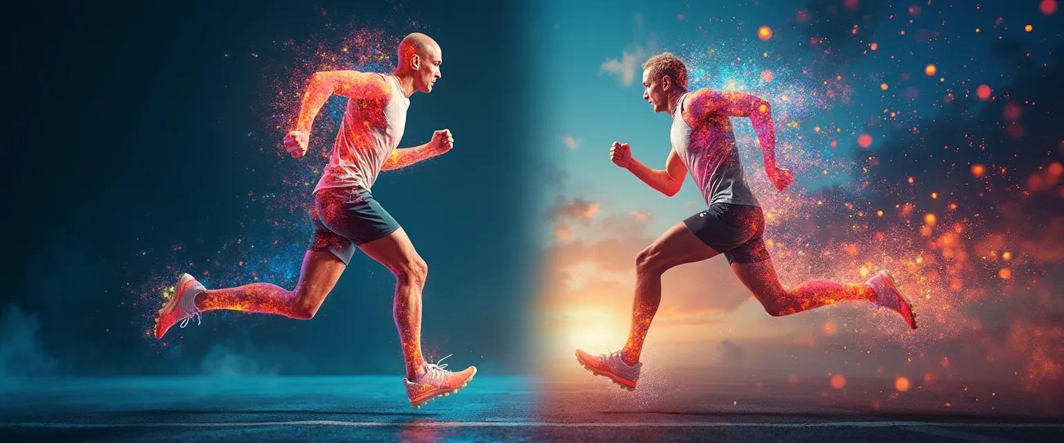 Person demonstrating the mind body relationship through focused physical activity