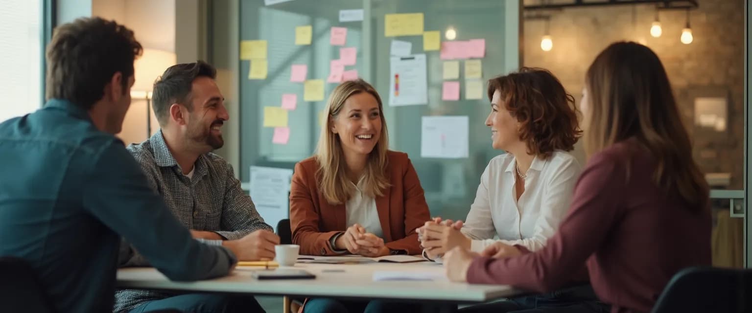 Professional demonstrating emotional self-awareness examples in workplace meeting