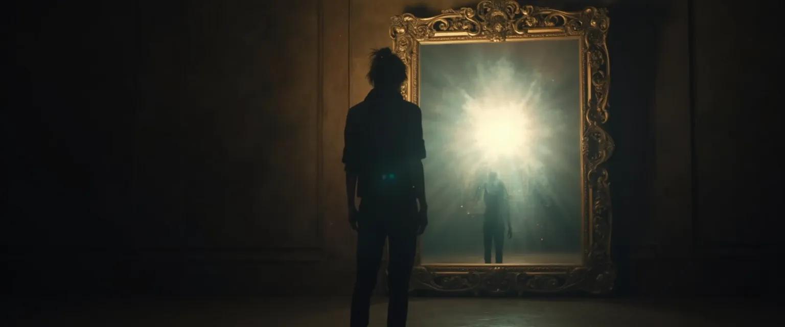 Person experiencing breakthrough self-awareness real-life example in an unexpected mirror moment