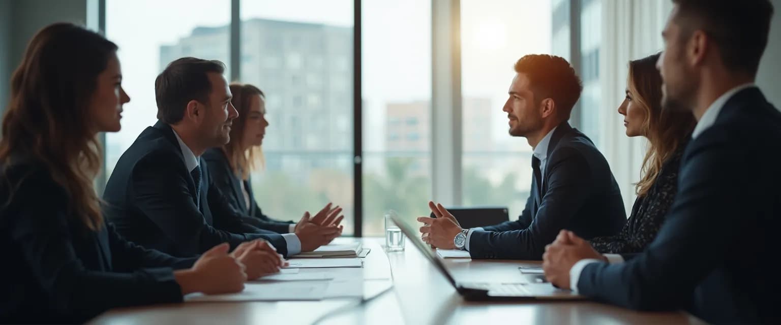 Professional demonstrating intelligence and communication tactics through non-verbal cues