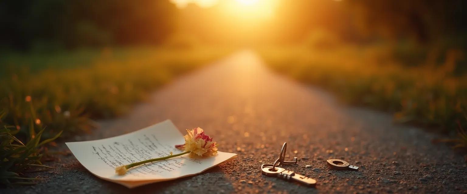 Person performing a symbolic ritual for moving on from a breakup