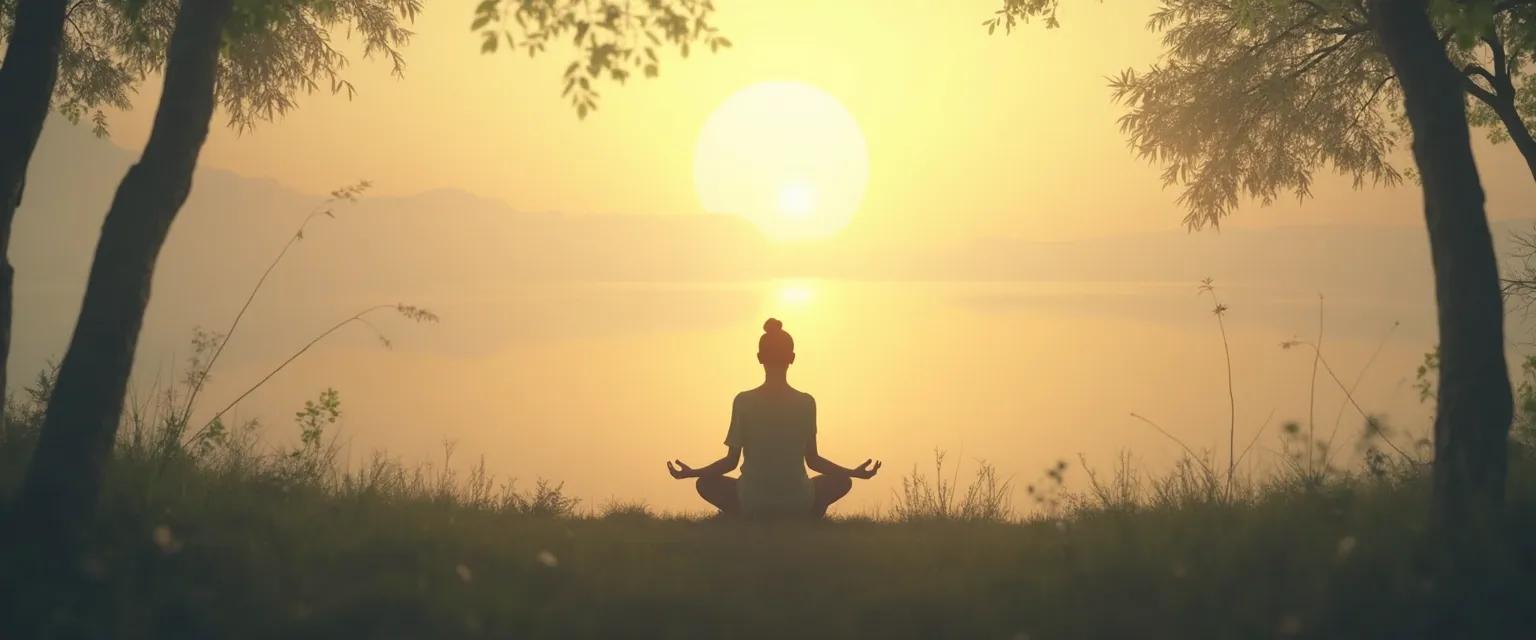 Person practicing silent meditation to enhance inner self awareness