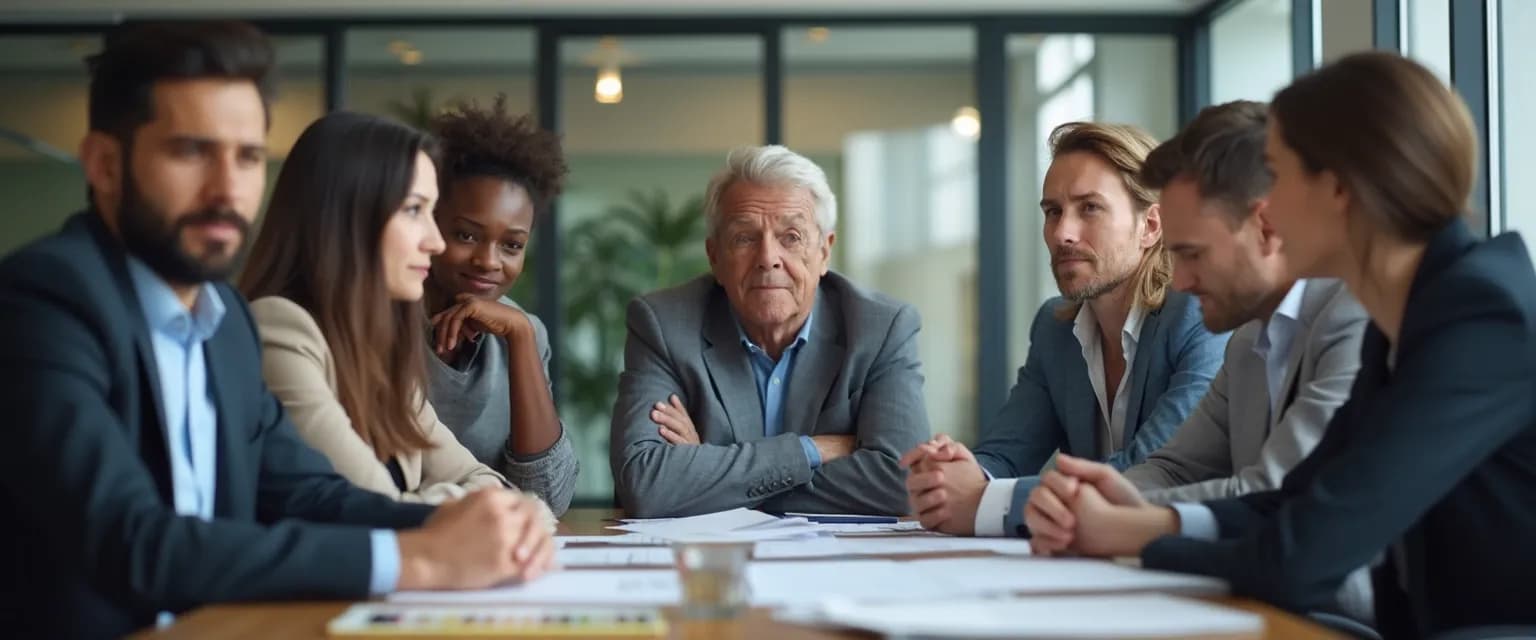Professional demonstrating social awareness emotional intelligence examples in a workplace meeting