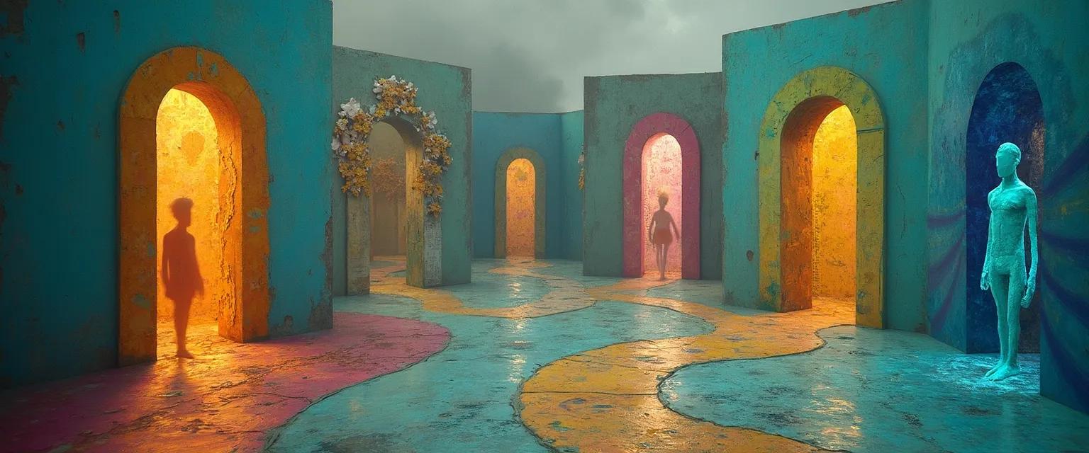 Person practicing unconventional techniques for developing emotional self-awareness