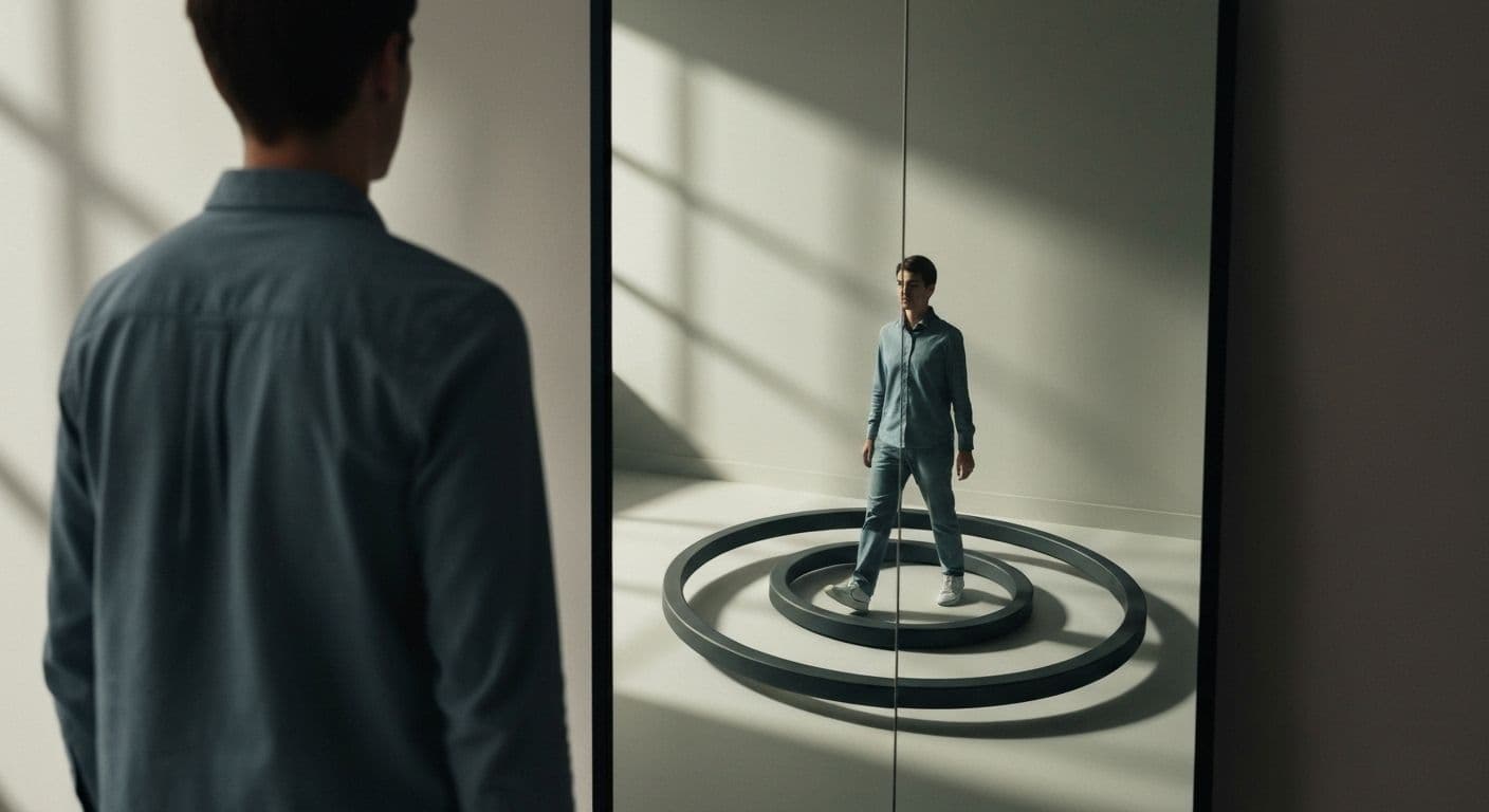 Person reflecting on the difference between self awareness and self assessment for personal growth