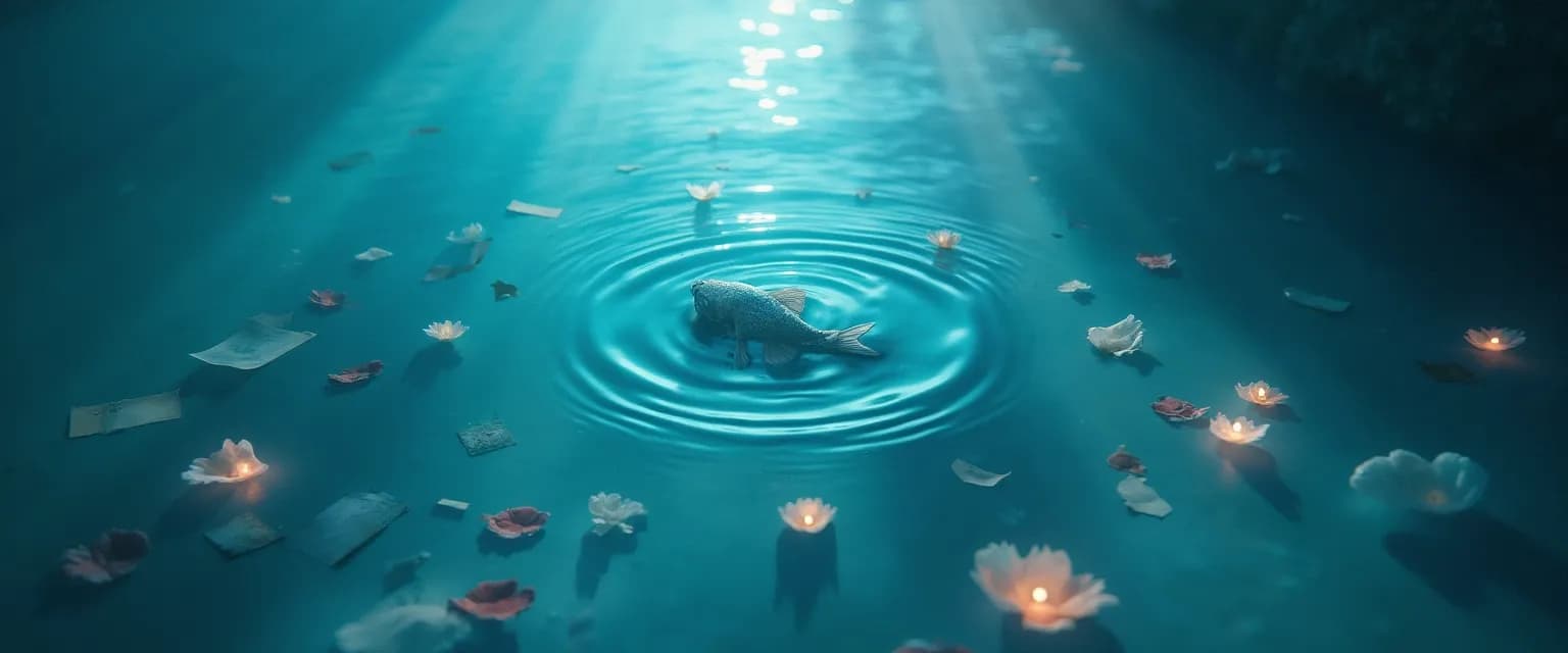 Healing water ritual for Pisces after a breakup with moonlight reflection