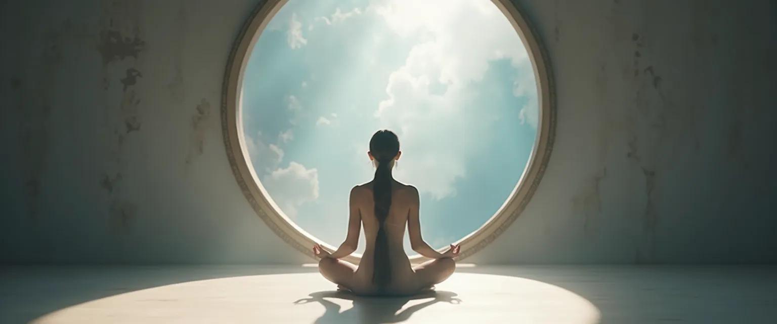 Person practicing the concept of self awareness through daily mirror reflection exercises