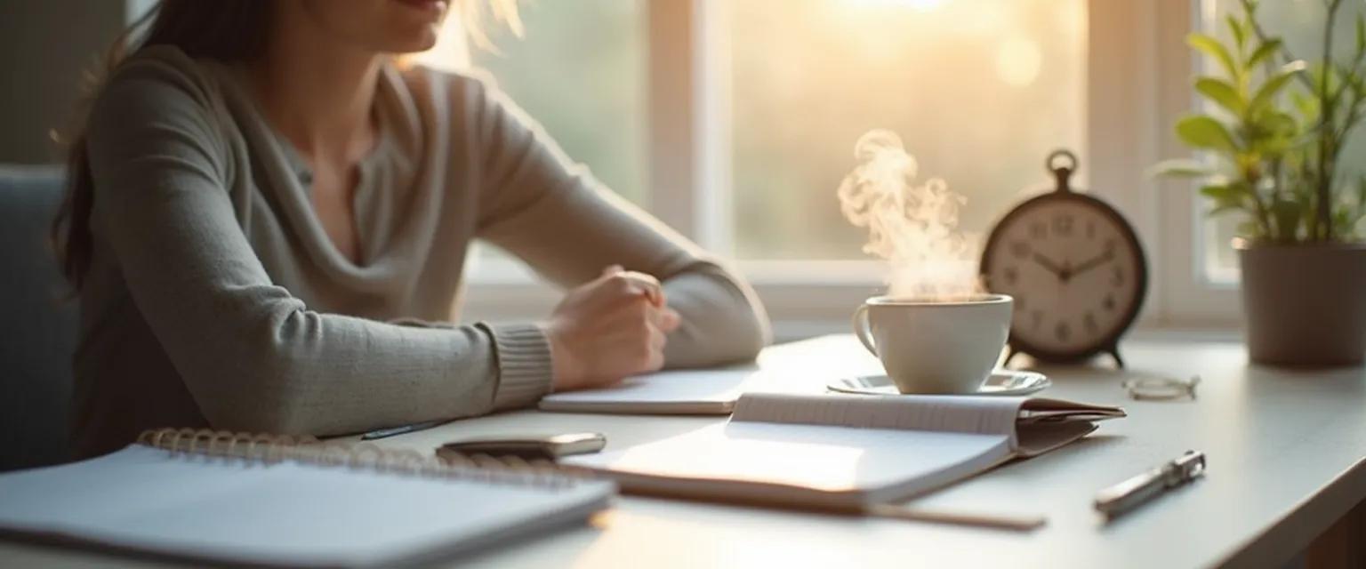 Person implementing a procrastination-proof morning routine for effective lifestyle design