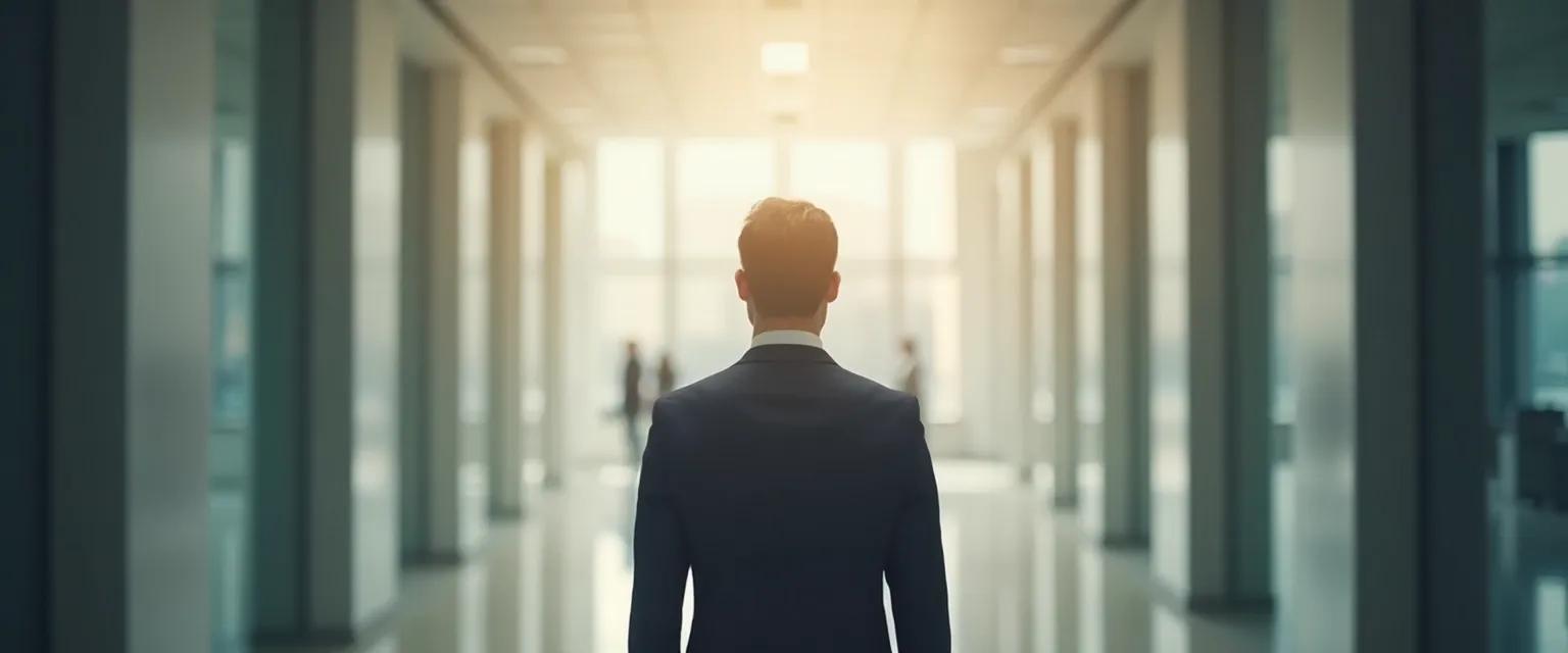 Professional managing anxiety during career advancement to leadership position