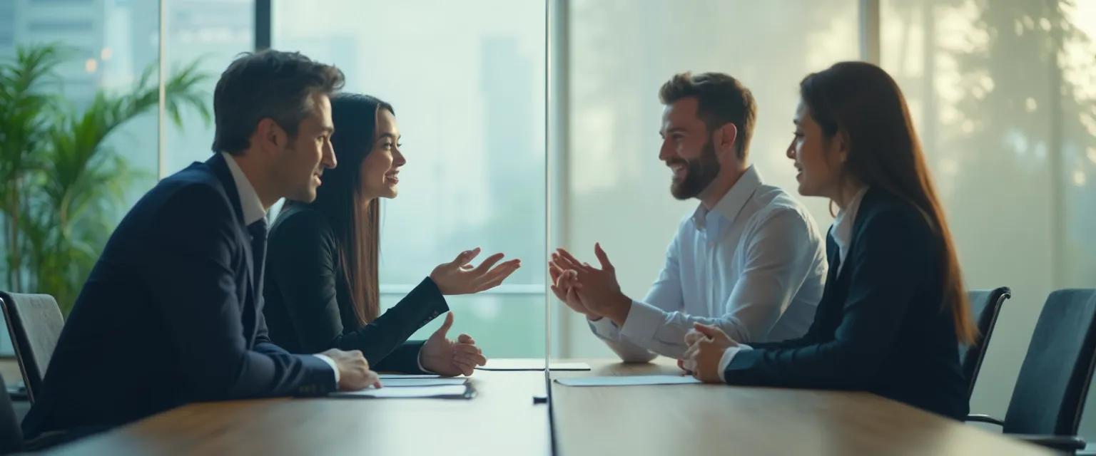 Professional using individual awareness techniques during workplace conflict resolution