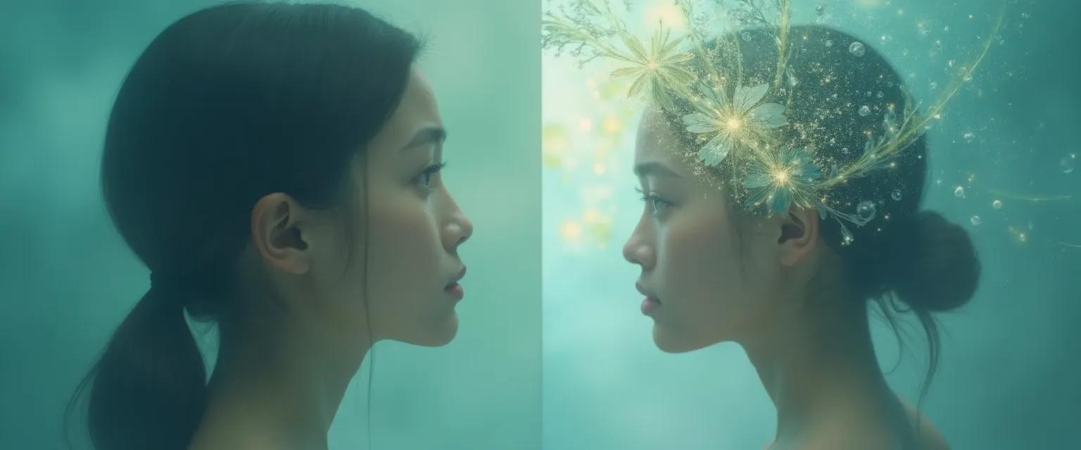 Person practicing depression and self-awareness exercises using the Mirror Method