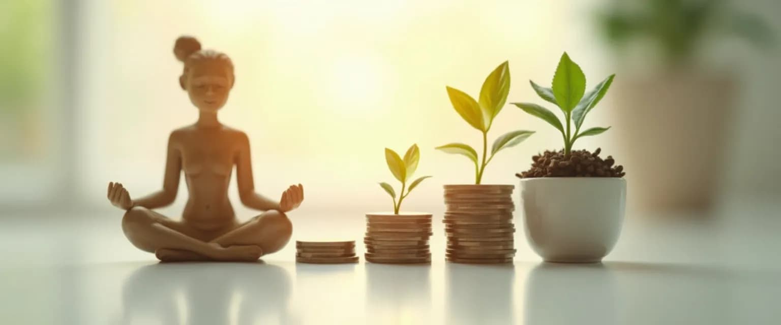 Person practicing mindful money habits to grow rich with peace of mind