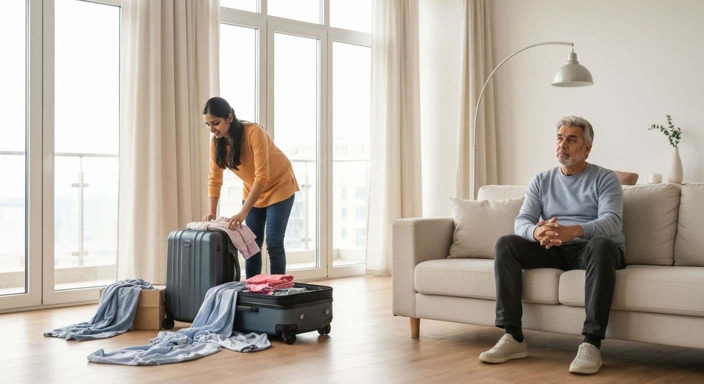 Couple sitting apart contemplating impulsive breakup despite healthy relationship