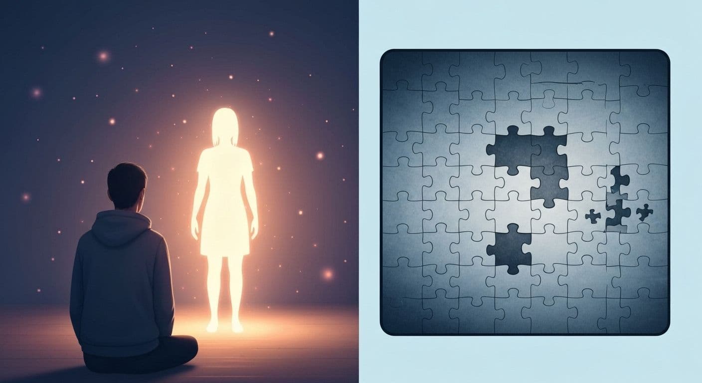 Person reflecting on memories showing why ex seems more attractive after breakup due to cognitive biases