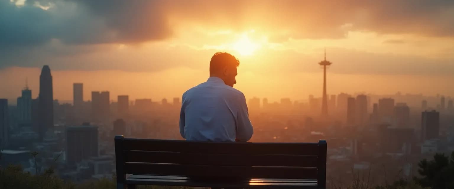 Man confidently surviving heartbreak while maintaining his authentic self