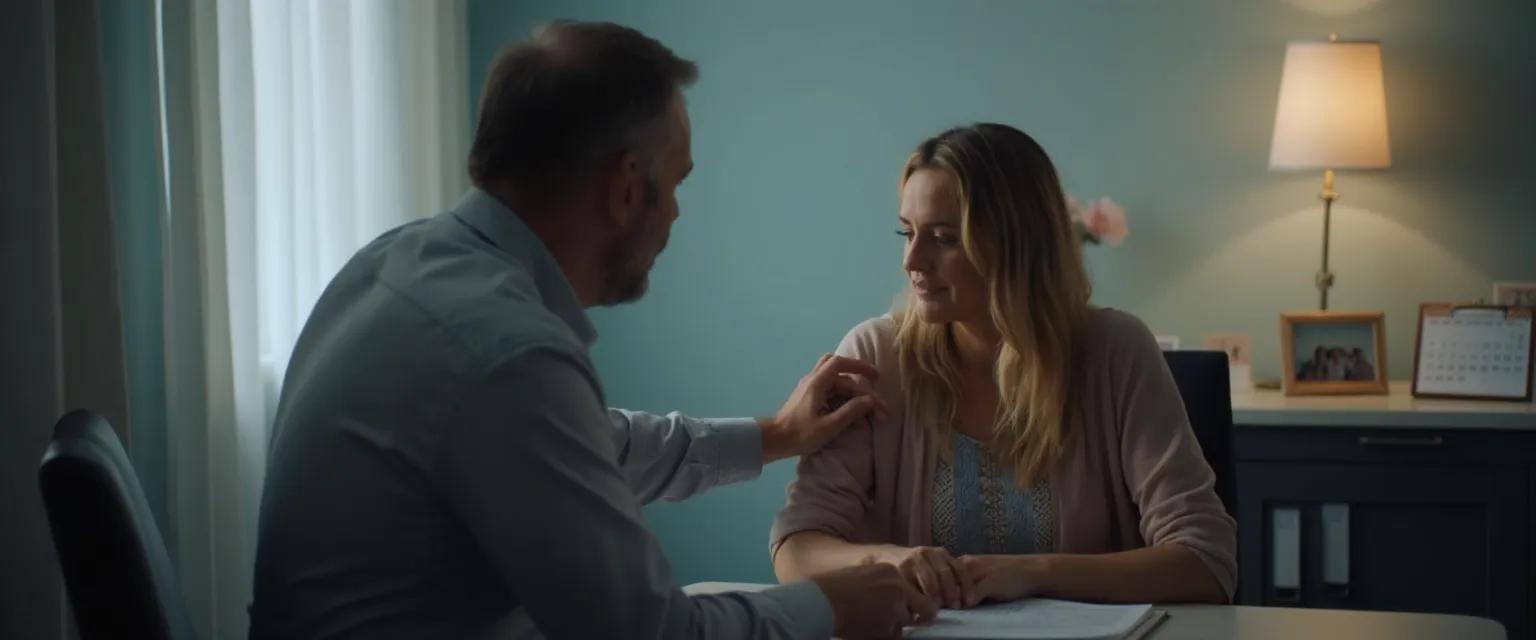 Manager supporting employee experiencing anticipatory grief in workplace setting