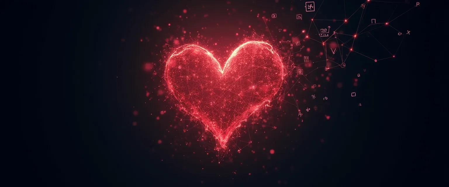 Person analyzing the code for love and heartbreak through algorithm thinking in their dating life