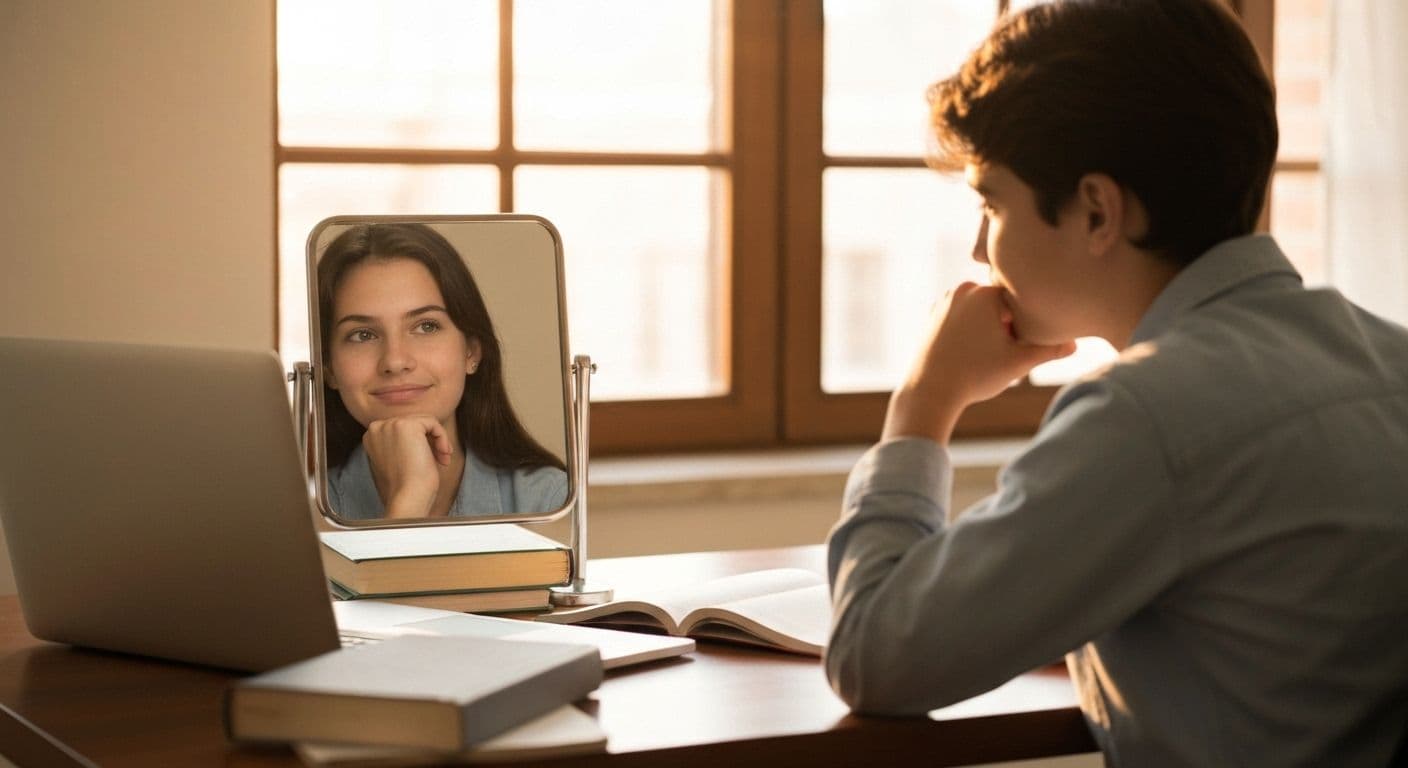 Student completing self awareness assessment for students to improve emotional intelligence and academic success