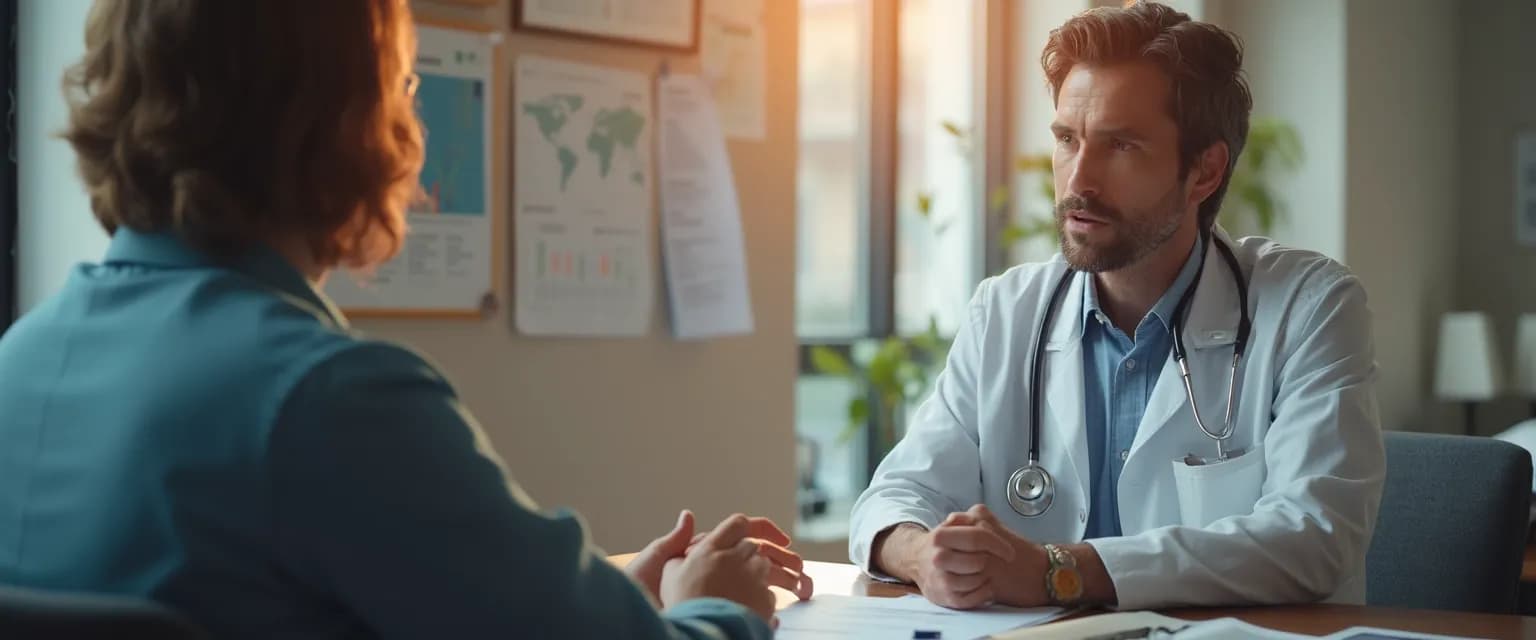 Person demonstrating confidence in personal advocacy during a healthcare consultation