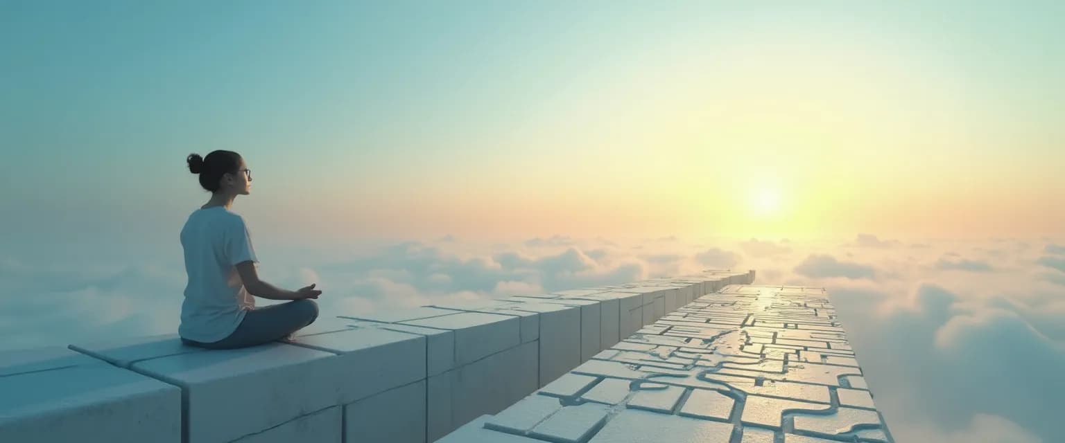 Person practicing the philosophy of self awareness through simple daily exercises