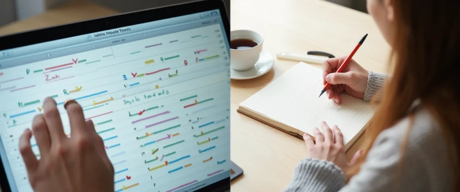 Comparison chart showing habit tracking and self-reflection methods to improve my self-awareness