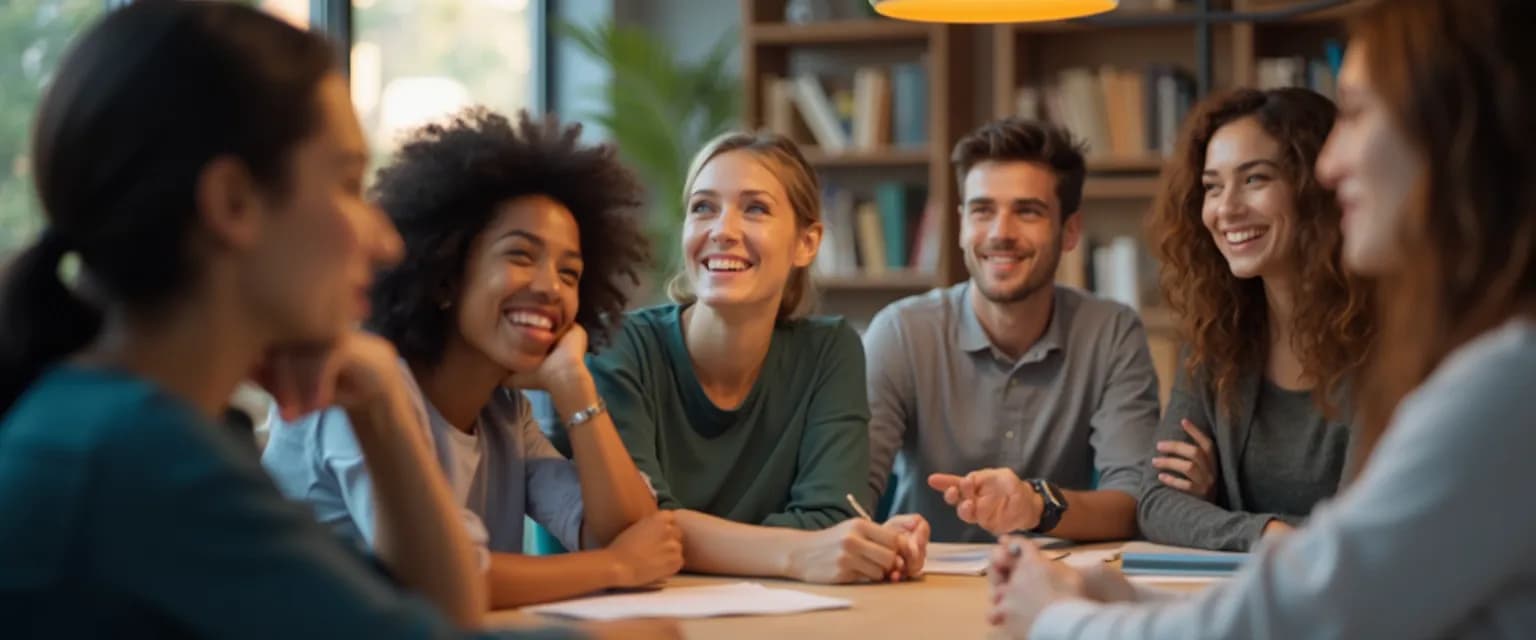 Team experiencing positive impact of emotional intelligence in the workplace through improved communication