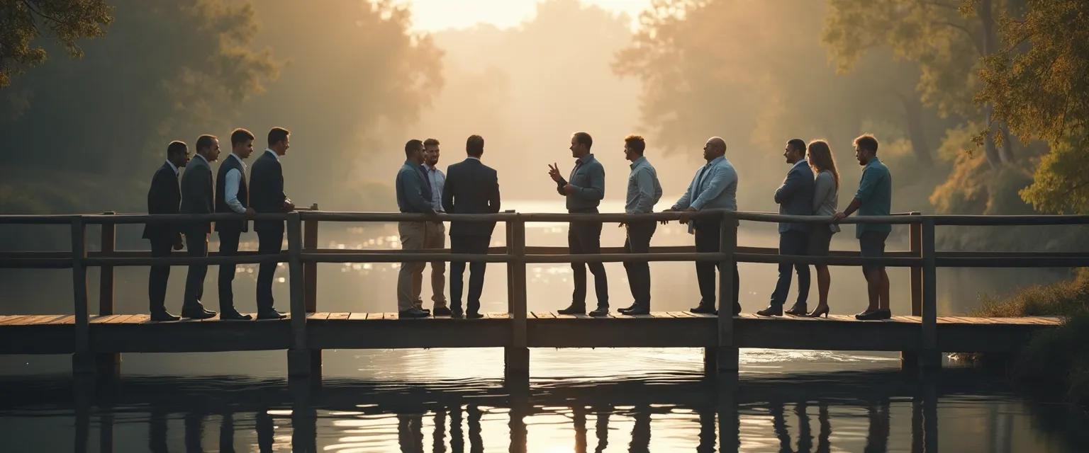 Professionals demonstrating EI at workplace during team meeting conflict resolution