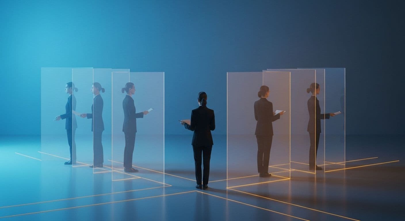 Person observing their own thought process demonstrating meta self awareness in decision making