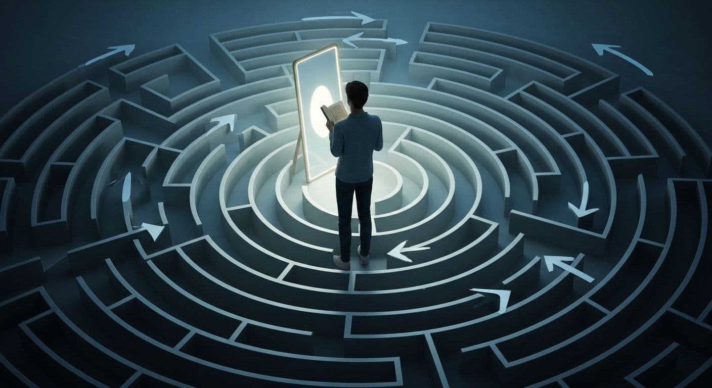 Person moving from self understanding and self awareness to taking action and creating change