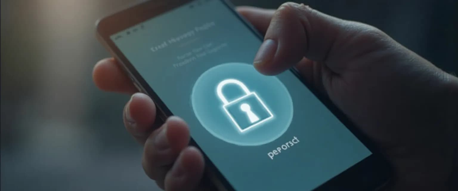 Person using privacy-focused grief apps on smartphone for emotional support