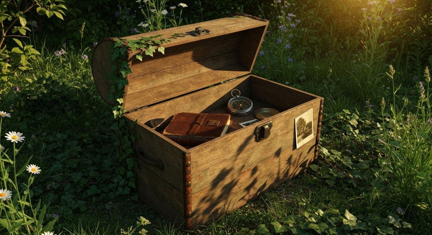 Person thoughtfully sorting through meaningful belongings after losing a sibling, creating intentional memory keepsakes