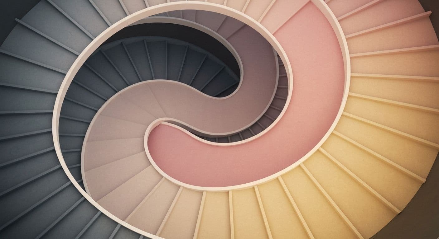 Visual representation of the non-linear stages of heartbreak showing overlapping emotional phases