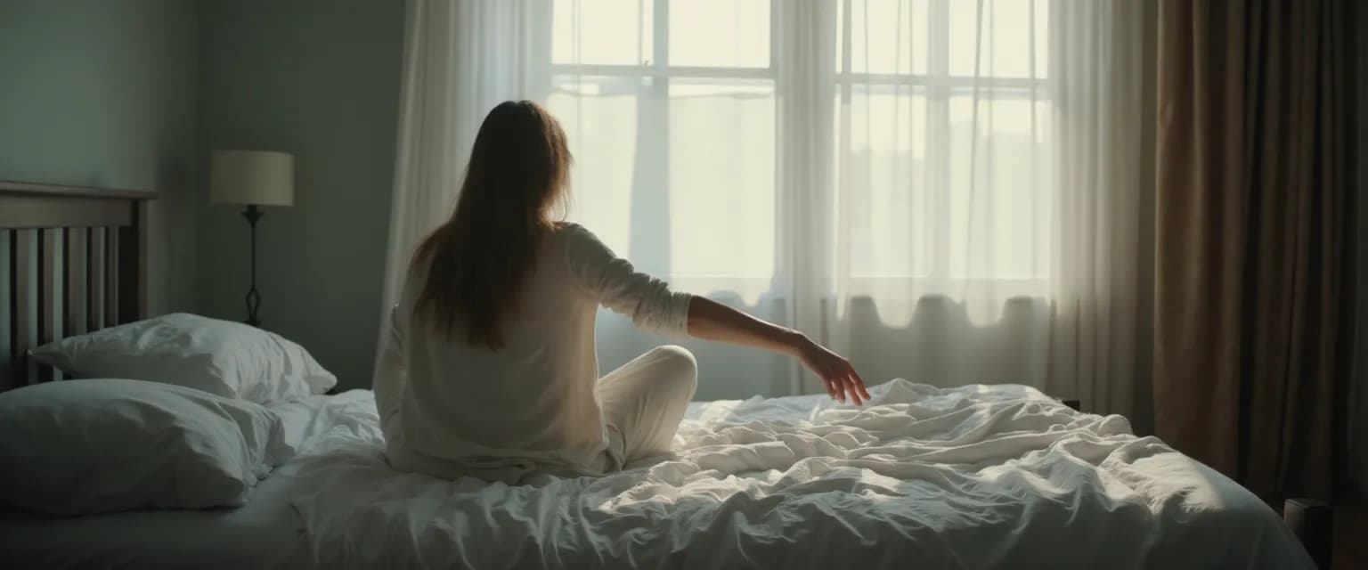 Person practicing self-comfort techniques while heartbroken over breakup