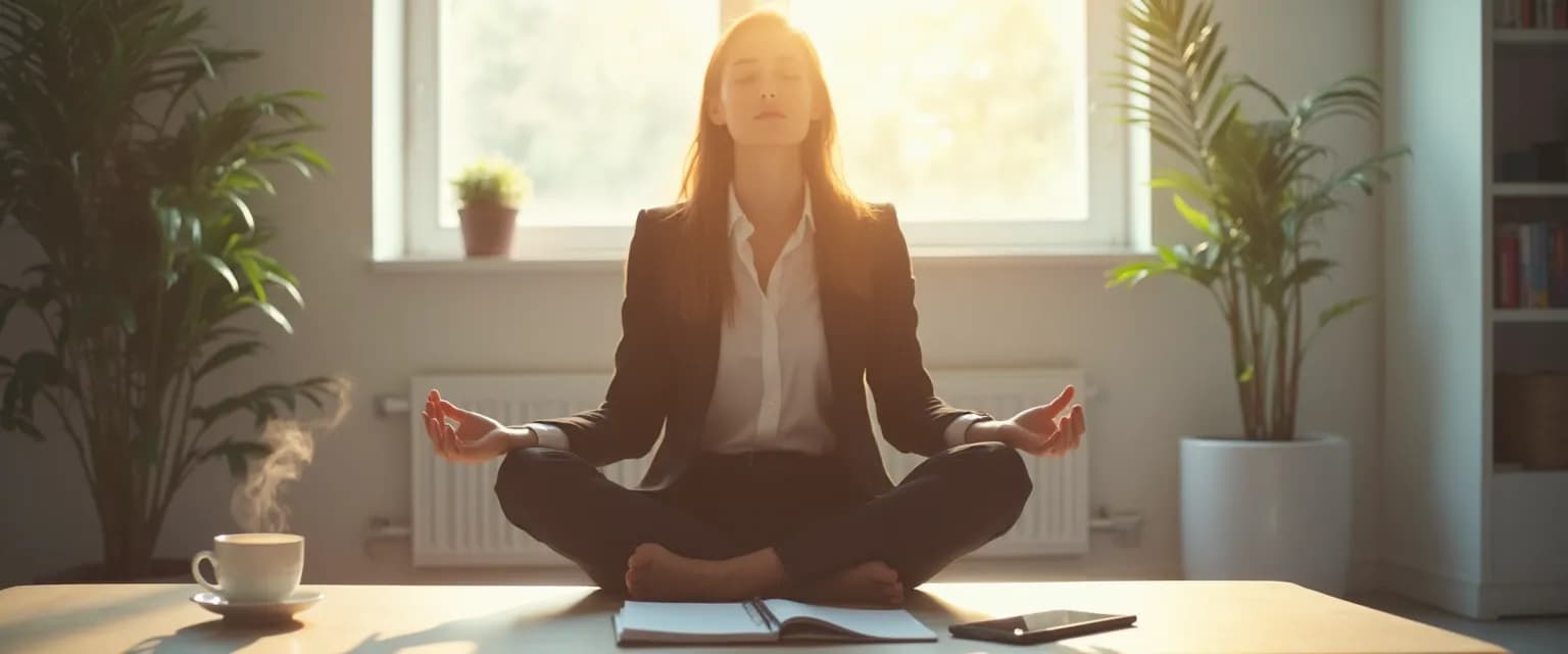 Professional practicing morning mental decluttering techniques for the organised mind