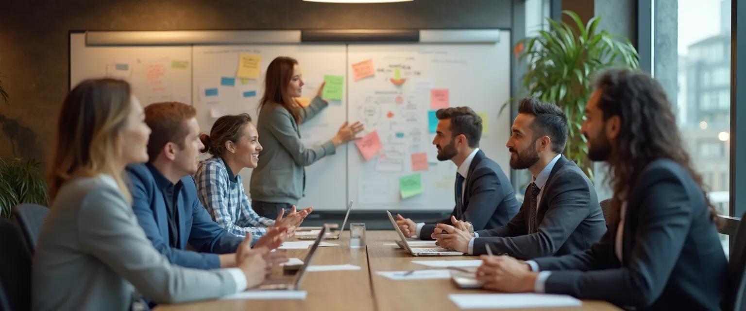 Team members engaged in positive communication that builds workplace resilience during change