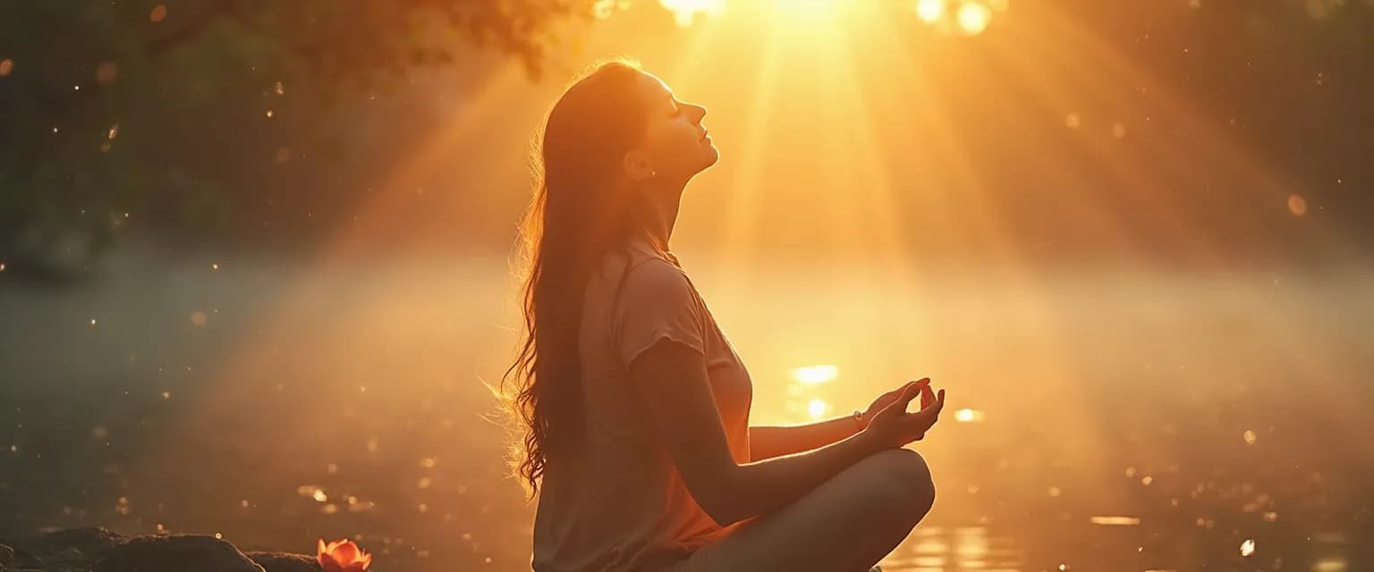 Woman practicing feminine empowerment techniques for anxiety relief