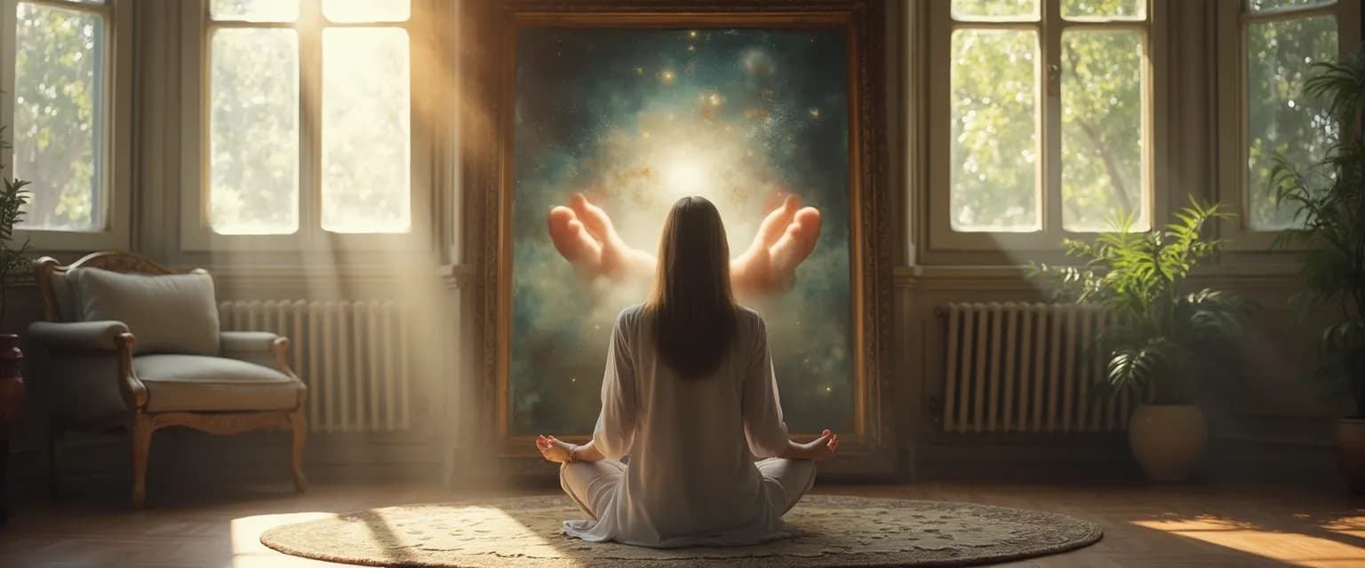 Person practicing quick insight self-awareness ritual in everyday setting